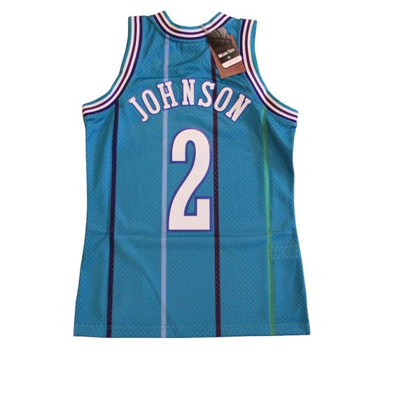Larry Johnson #2 Charlotte Hornets Hardwood Classic NBA Jersey Mitchell & Ness - Picture 2 of 3
